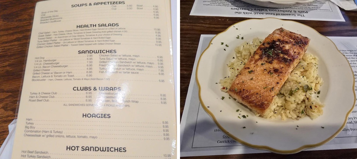 Path Valley Family Restaurant Menu
